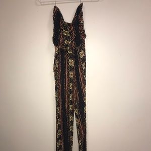 Strapless Patterned Jumpsuit